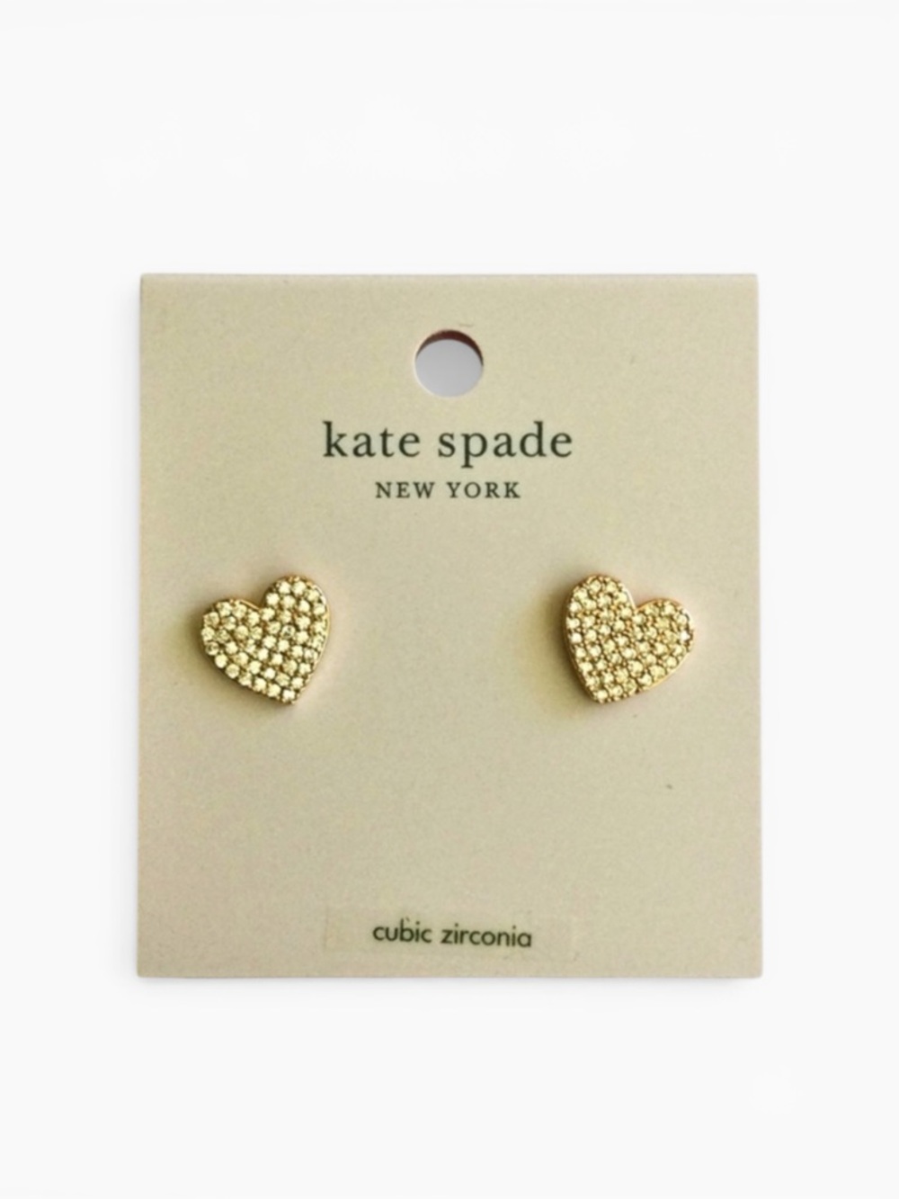 Kate Spade Rose Gold Pavé Heart Stud Earrings – NWT - Picture 7 of 14